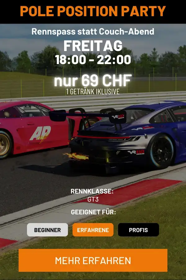 GT Racing - Sim Racing Pole Postion Party Schweiz